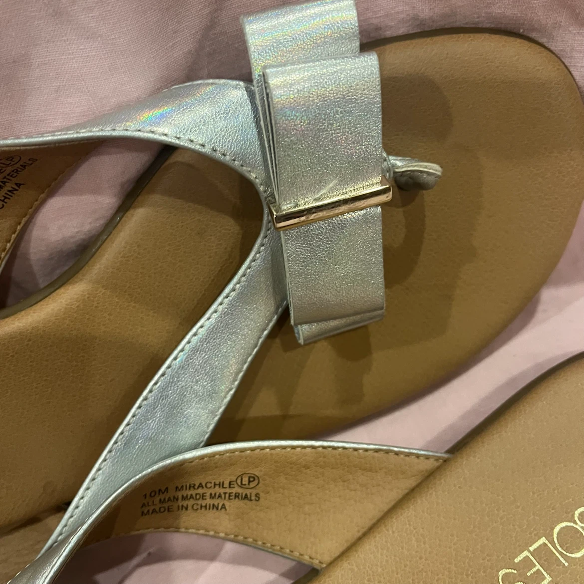 Aerosoles Silver Bow Flip Flop Sandals - photo 4