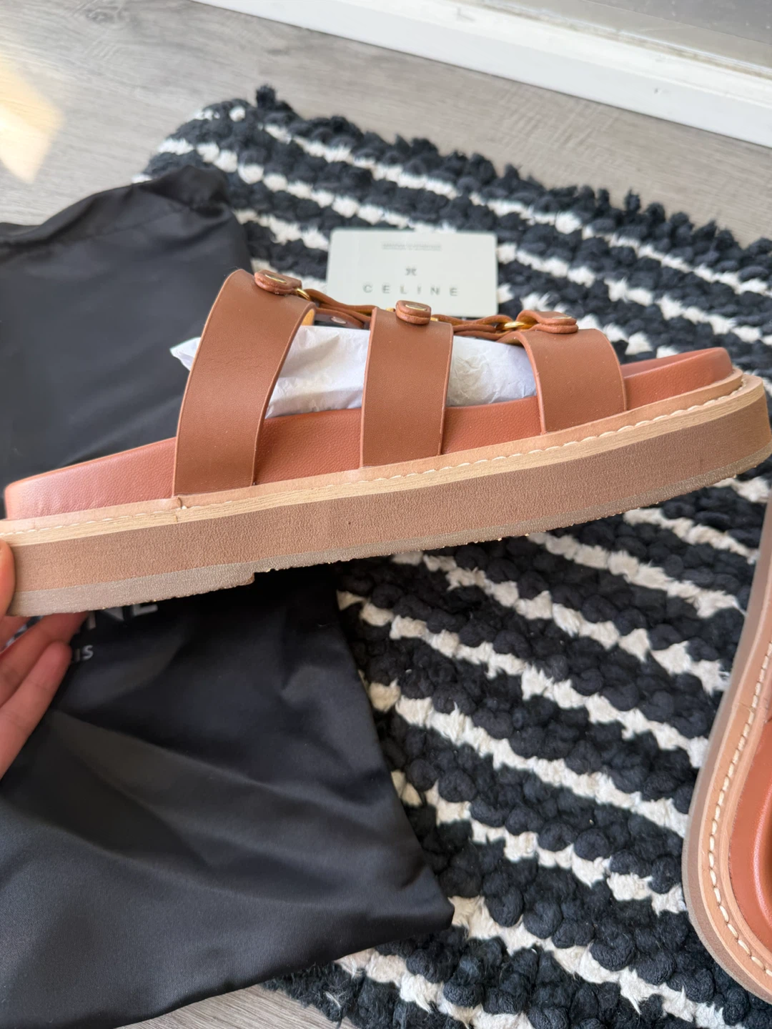 Brand new CELINE Paris Leather Sandals - photo 2