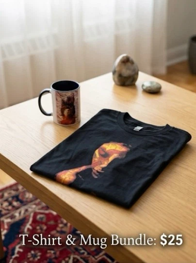 Brand New Graphic T-Shirt & Wrapped Mug Set