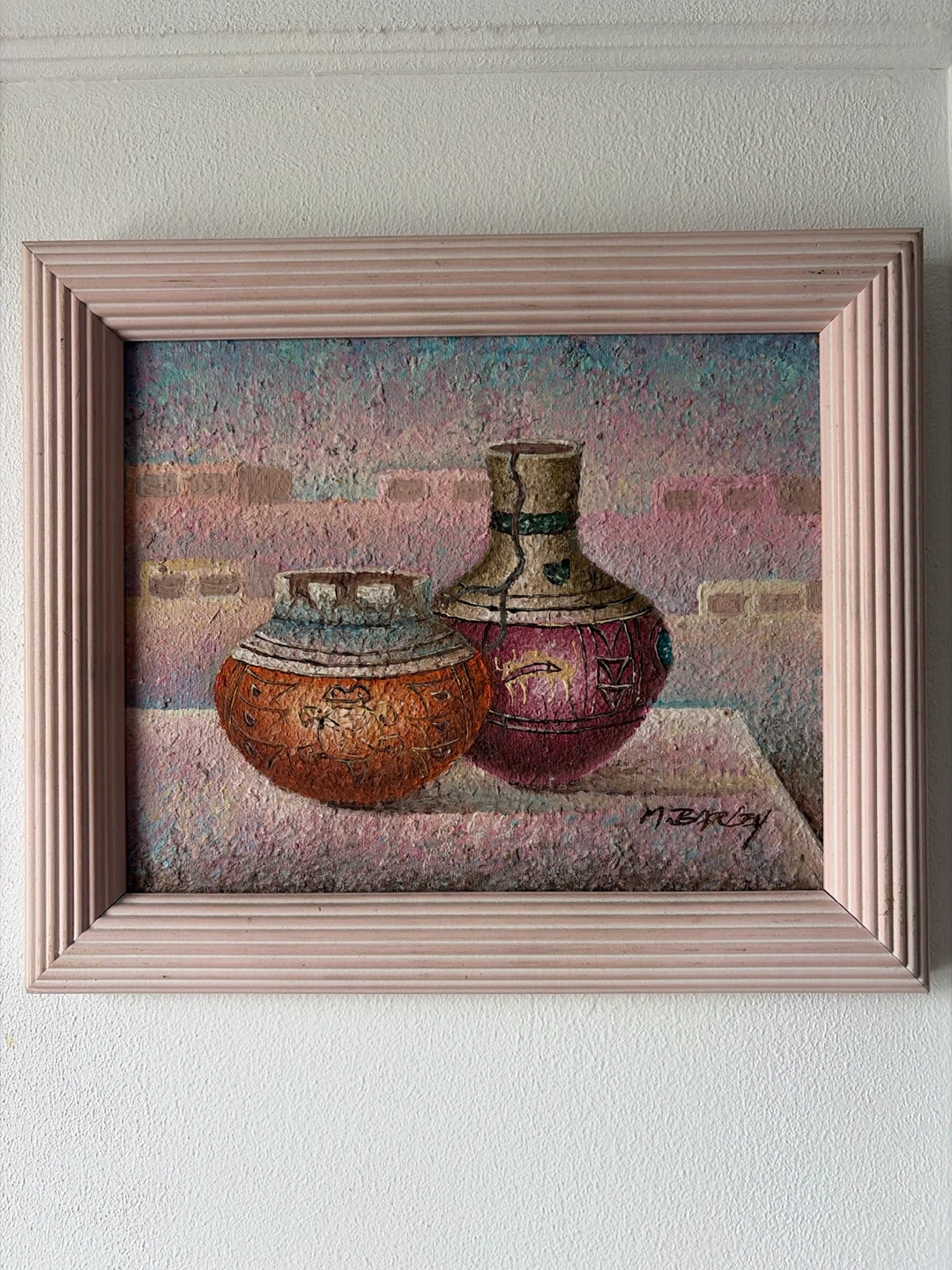 M. Barley - Still Life Painting of Ceramics (South Western Art)