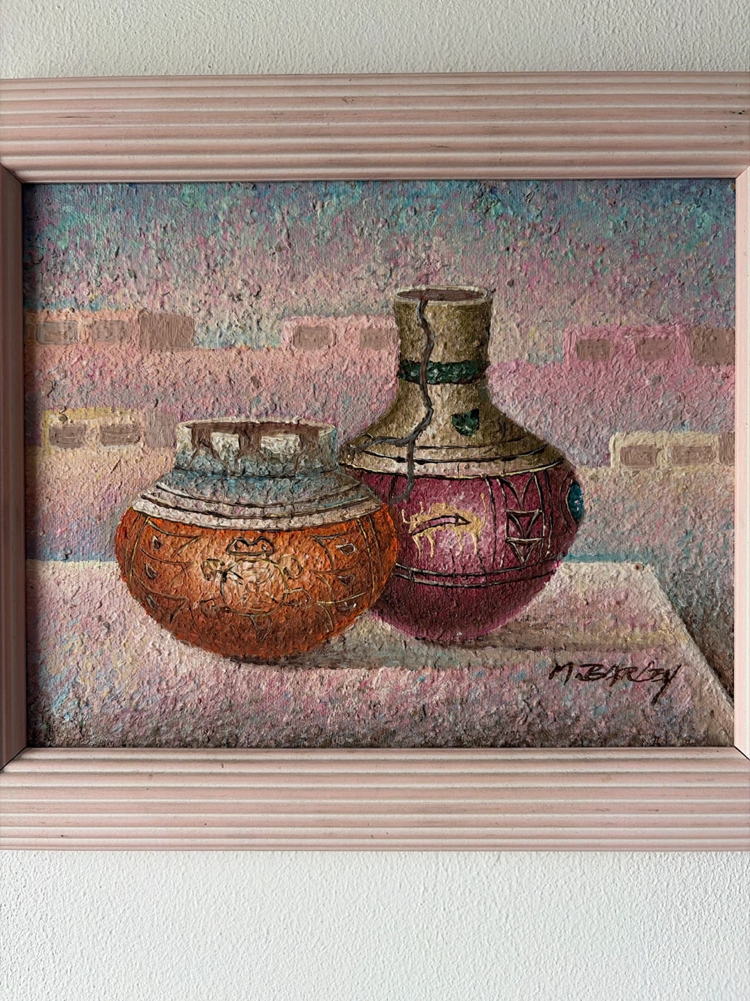 M. Barley - Still Life Painting of Ceramics (South Western Art) - photo 2