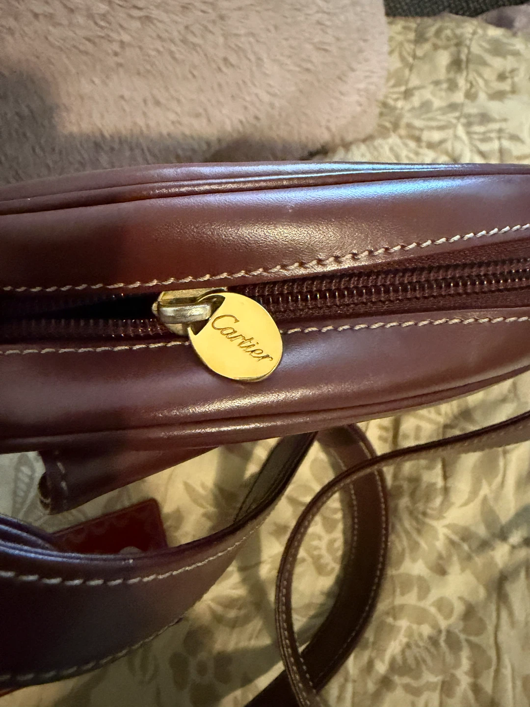 Cartier Burgundy Leather Shoulder Bag - photo 2