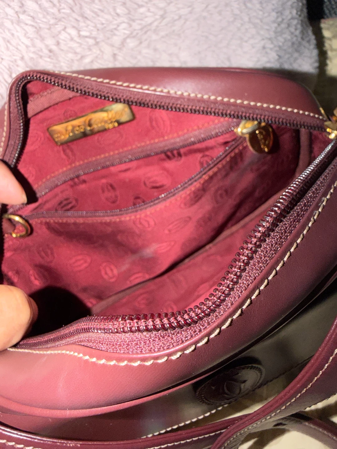 Cartier Burgundy Leather Shoulder Bag - photo 3