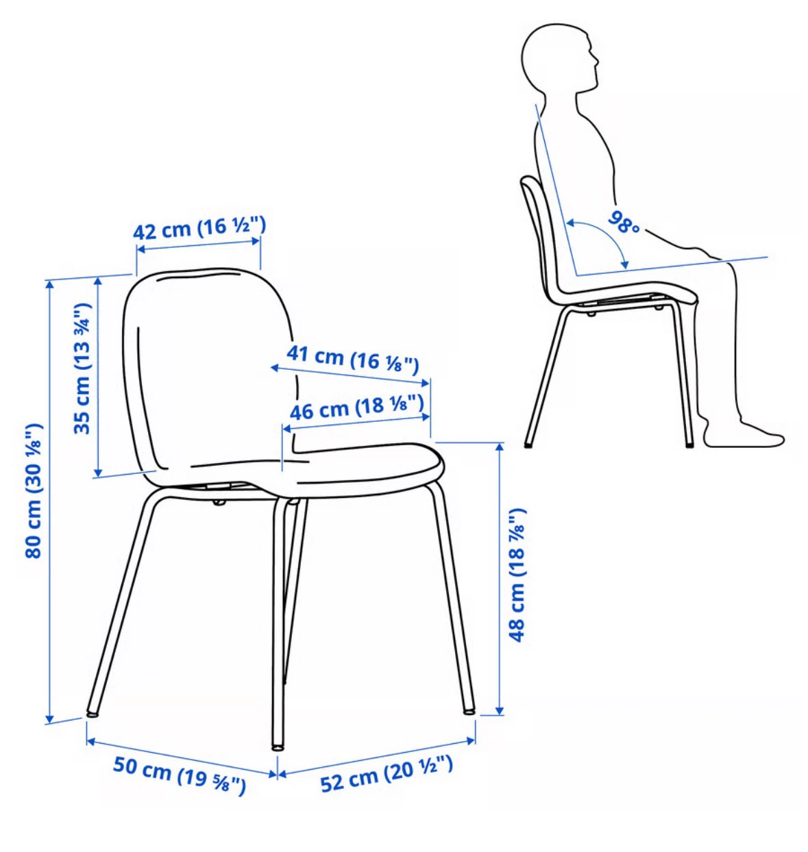 IKEA SKÅLSTA Grey Upholstered Dining Chair - photo 2