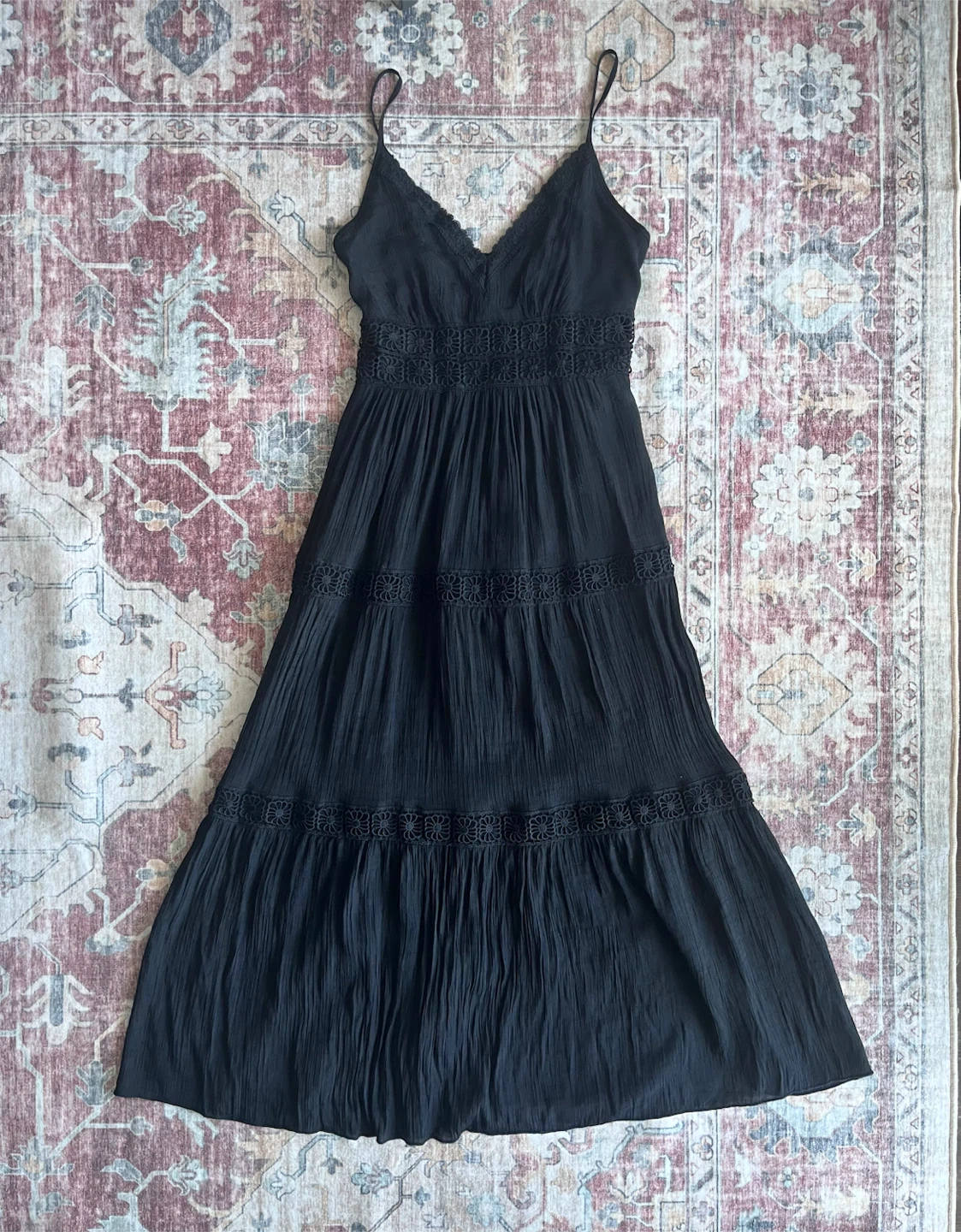 Black Tiered Maxi Dress