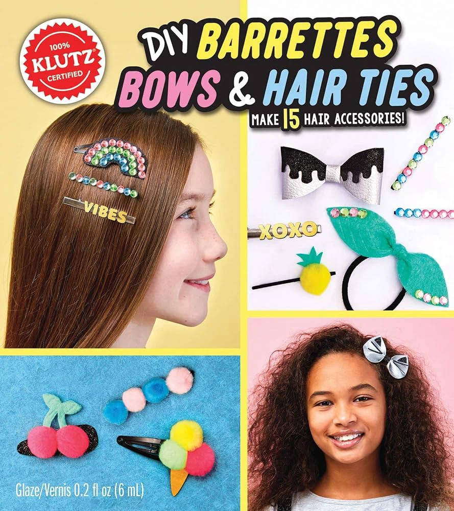 NEW Klutz DIY Barrettes, Bows & Hair Ties Craft Kit
