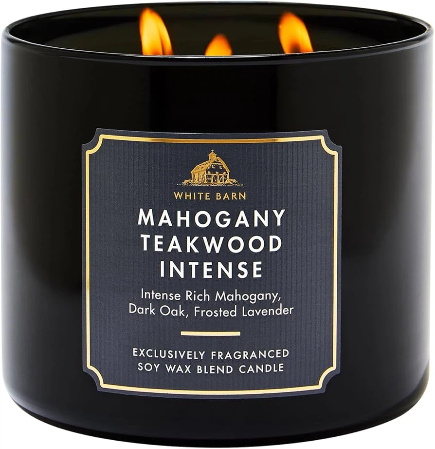 NEW White Barn Mahogany Teakwood Intense 3-Wick Candle