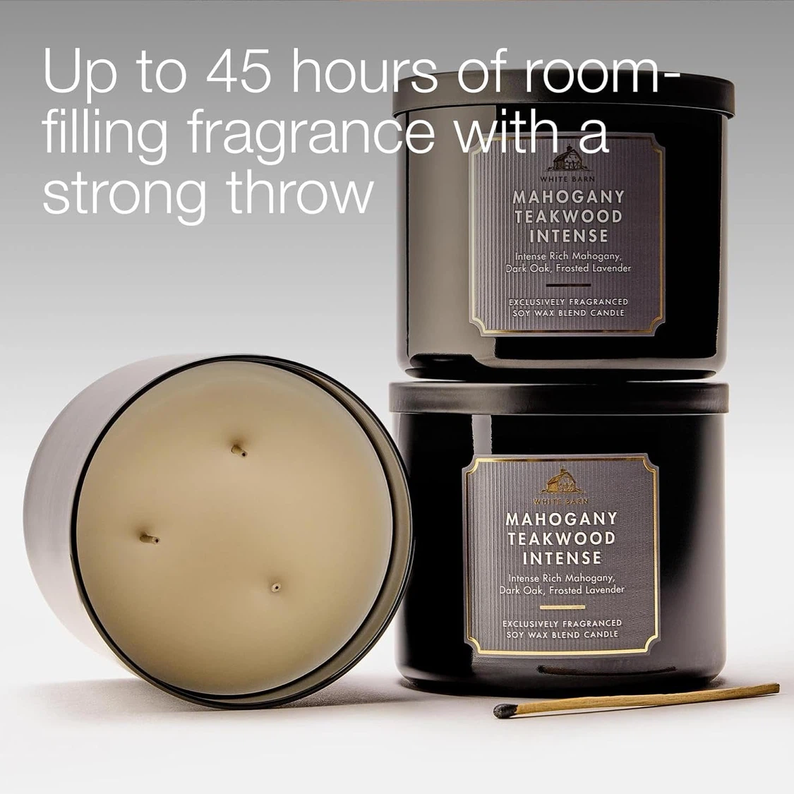 NEW White Barn Mahogany Teakwood Intense 3-Wick Candle - photo 4