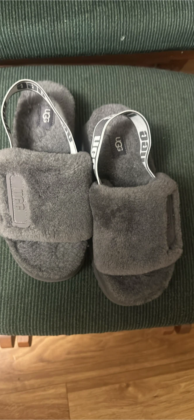 UGG Fluff Yeah Slides - Grey