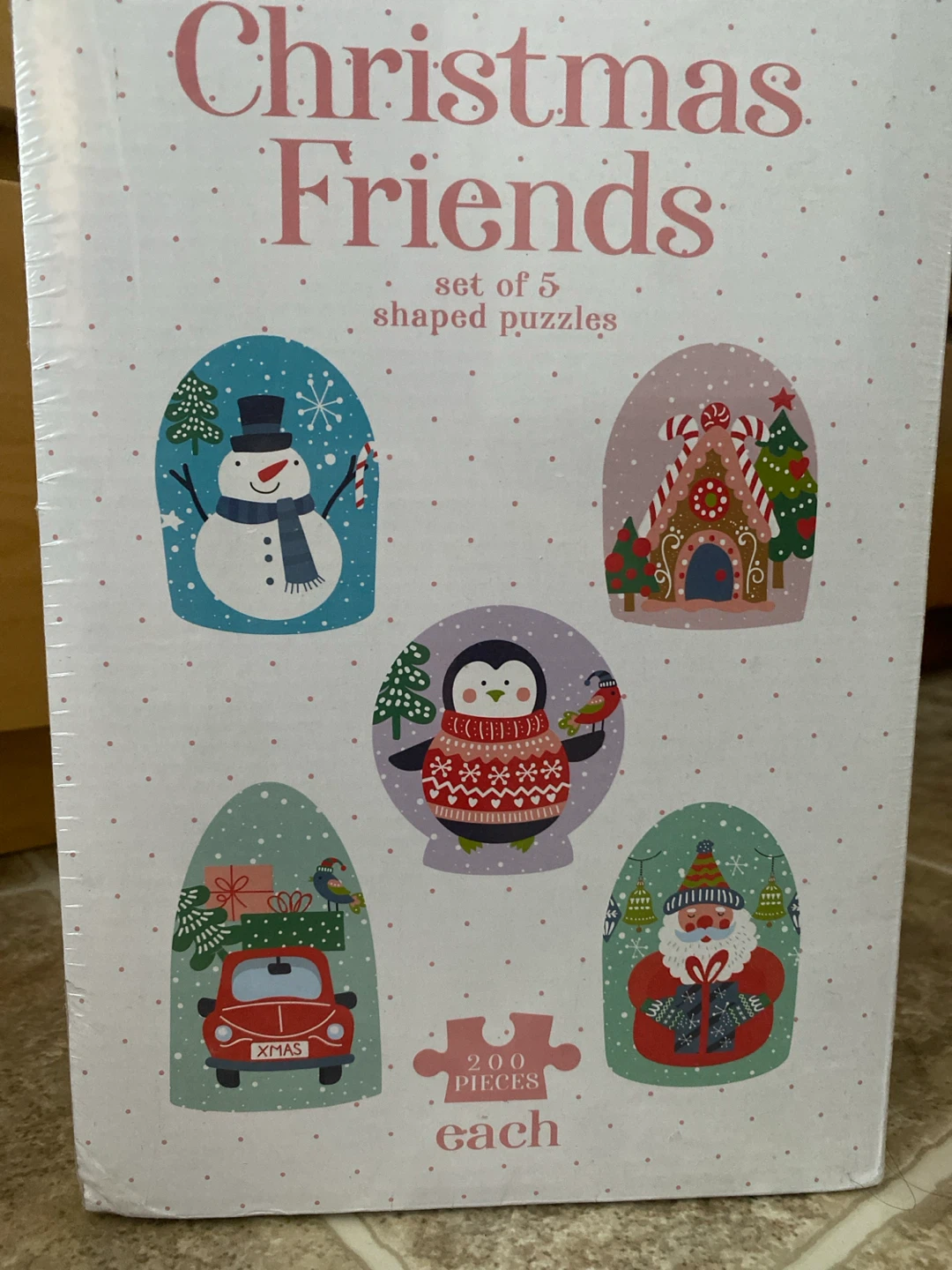 Christmas Friends Jigsaw Puzzles - Set of 5
