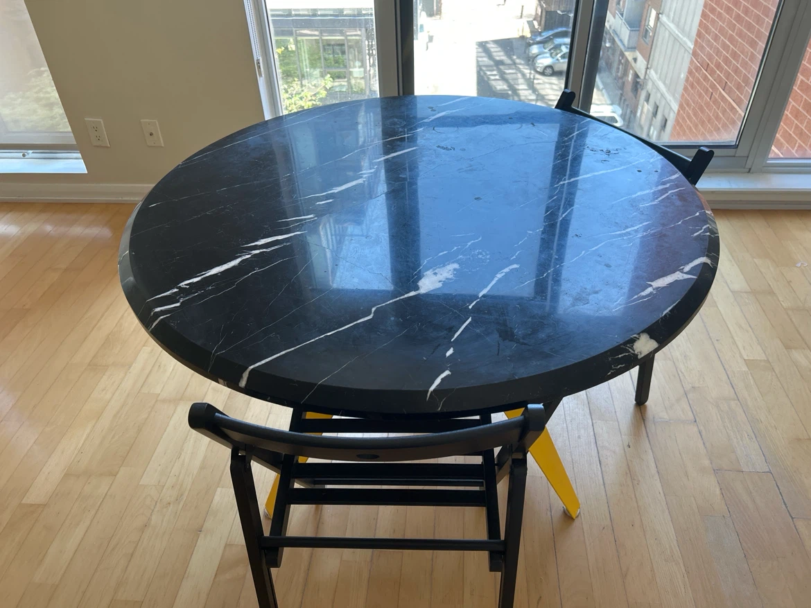 Round marble dining table - photo 3