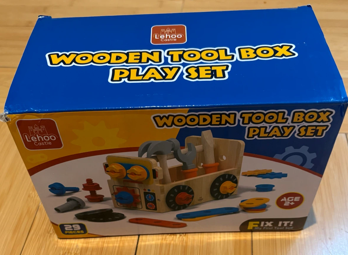 Lehoo Castle Wooden Tool Box Play Set