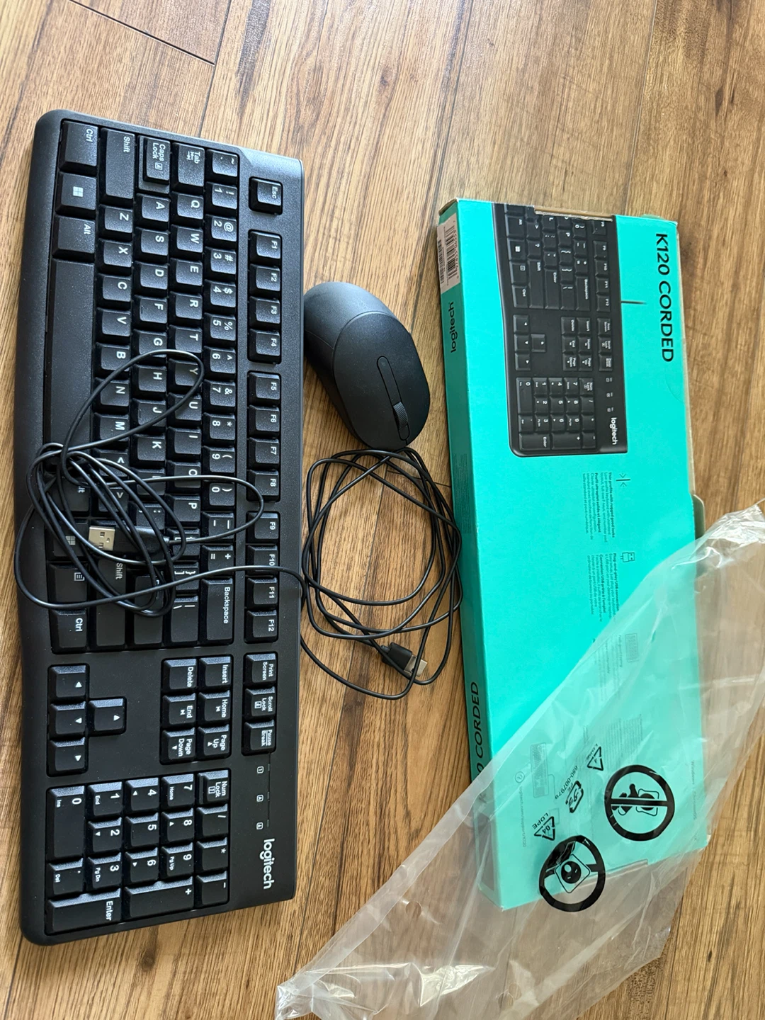 Logitech K120 Corded Keyboard and Mouse Set