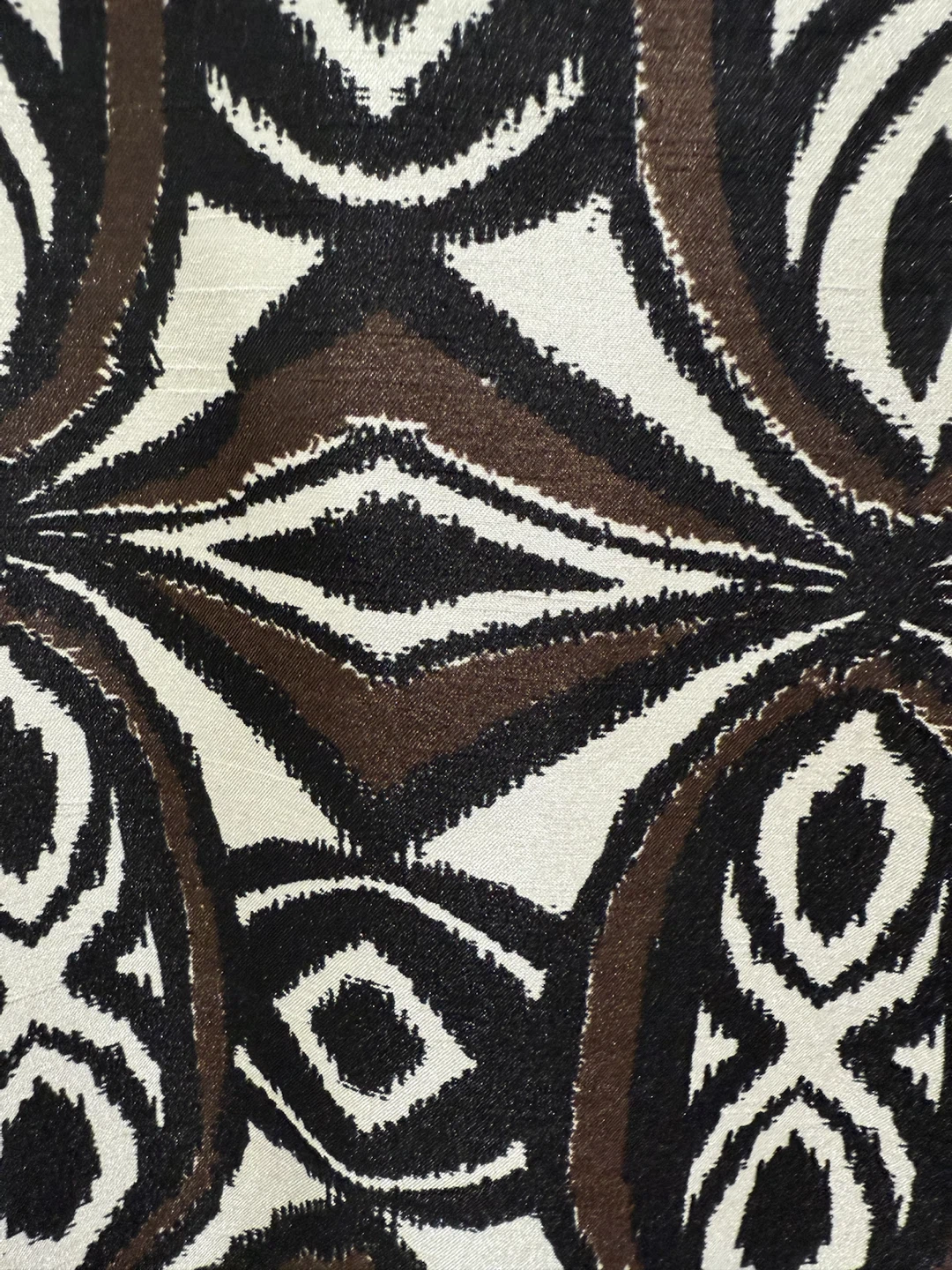 Black, white & brown abstract printed blazer - photo 4