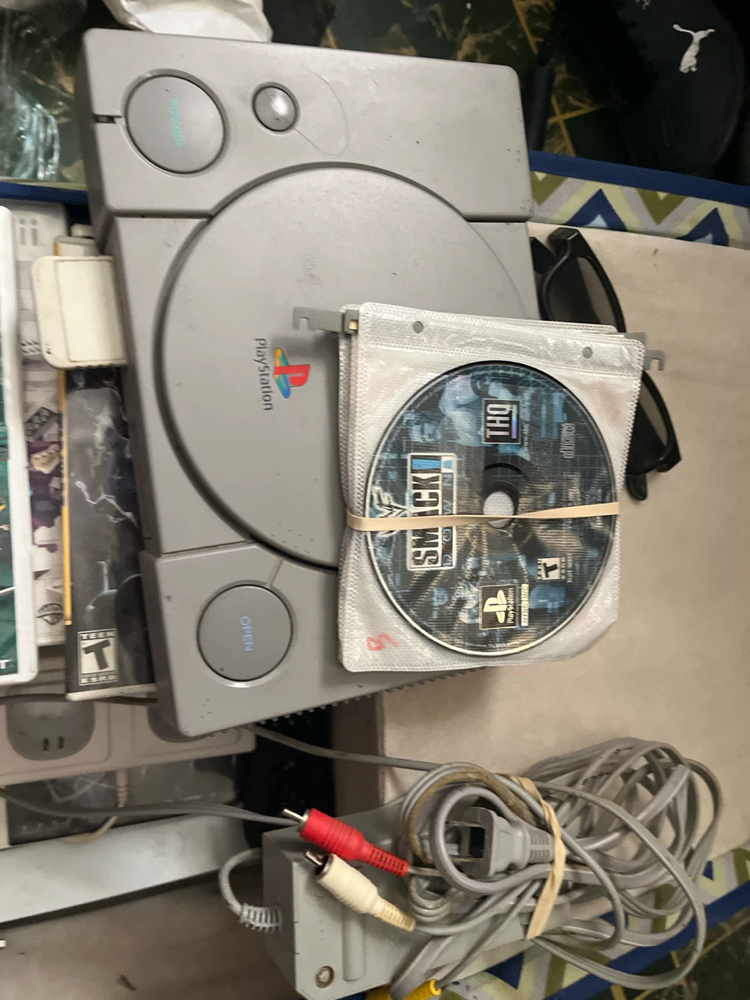 Sony PlayStation 1 Console with Game and 3D Glasses - photo 2