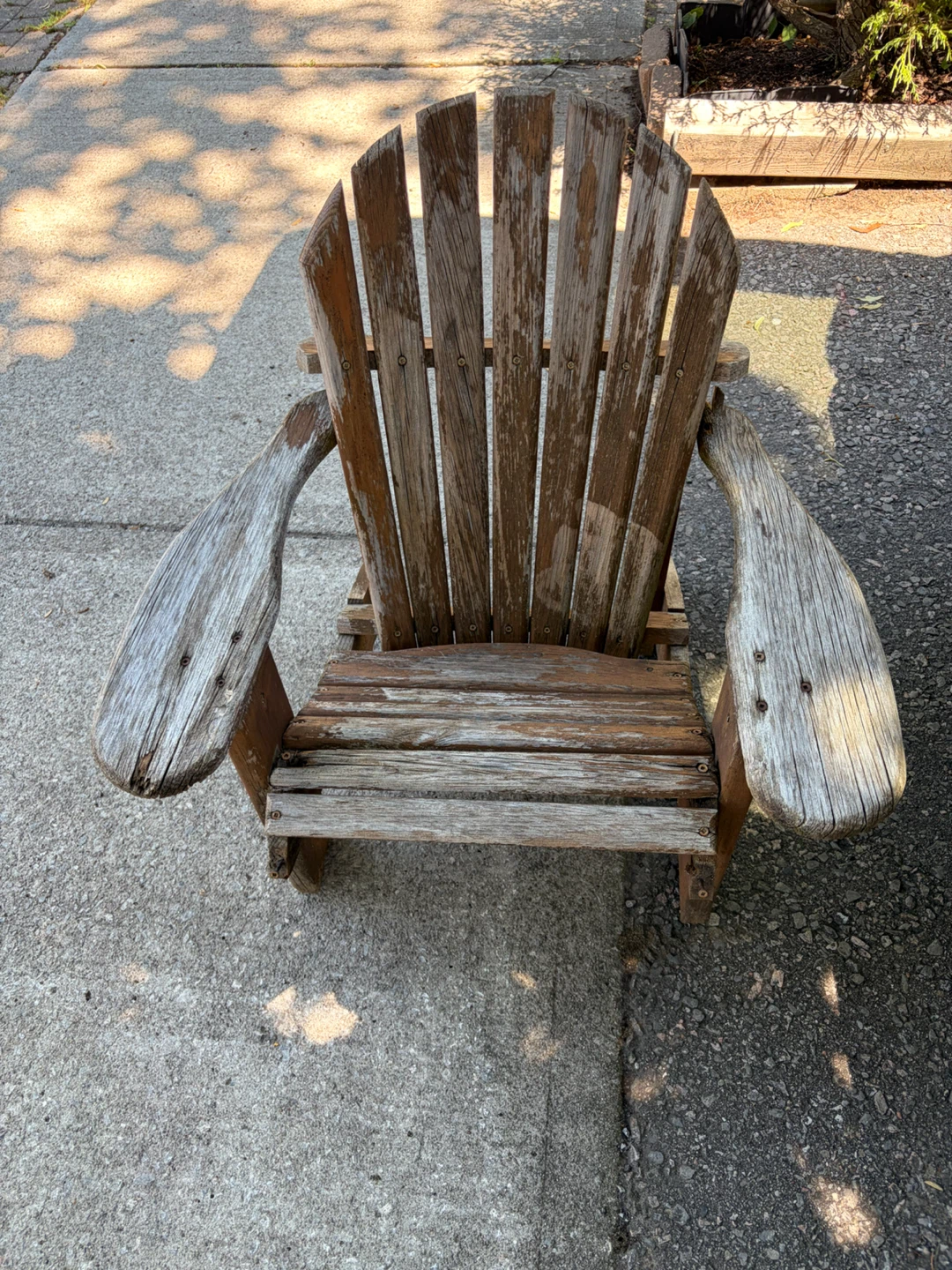 Vintage Wooden Garden Decoration Adirondack Chair