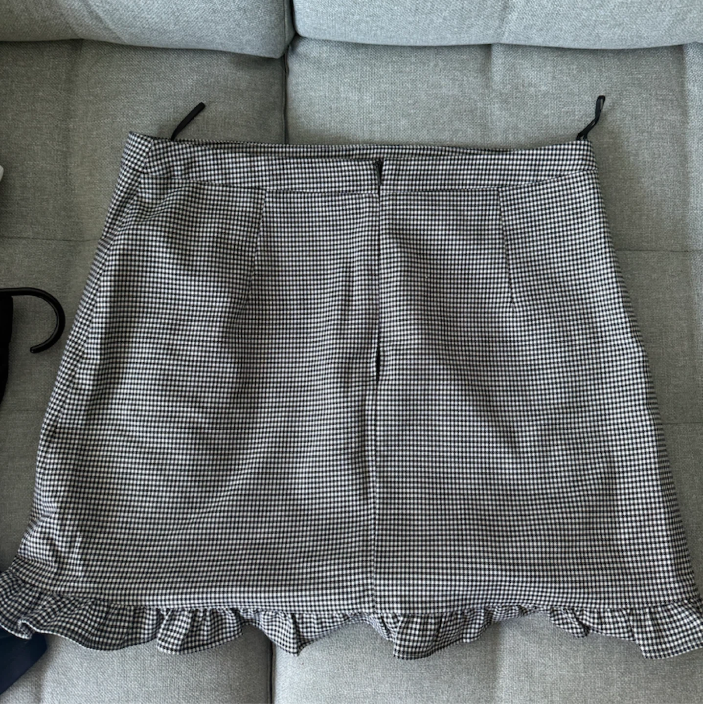 Mango Houndstooth Ruffle Mini Skirt - photo 2