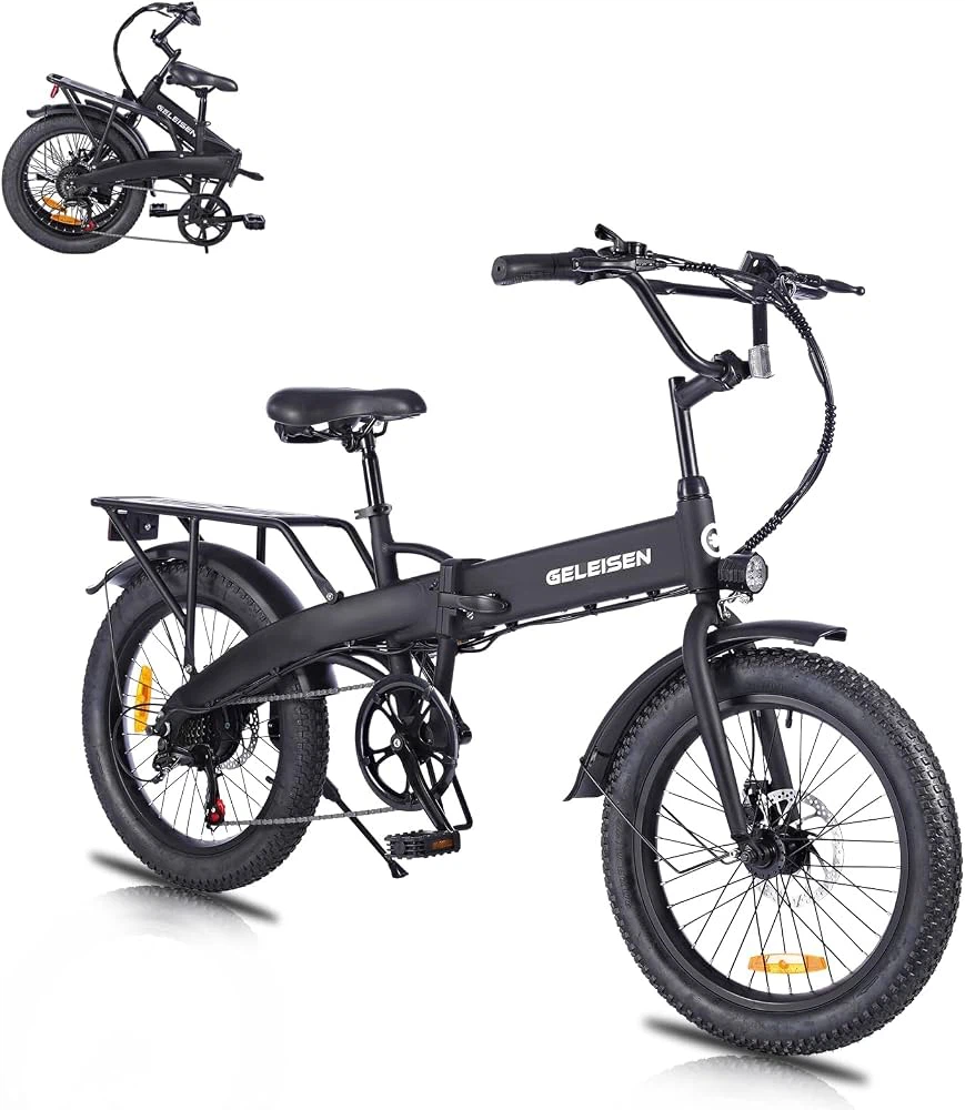 🔥Foldable Electric Bike (20” Fat Tire, 500w Peak Motor)