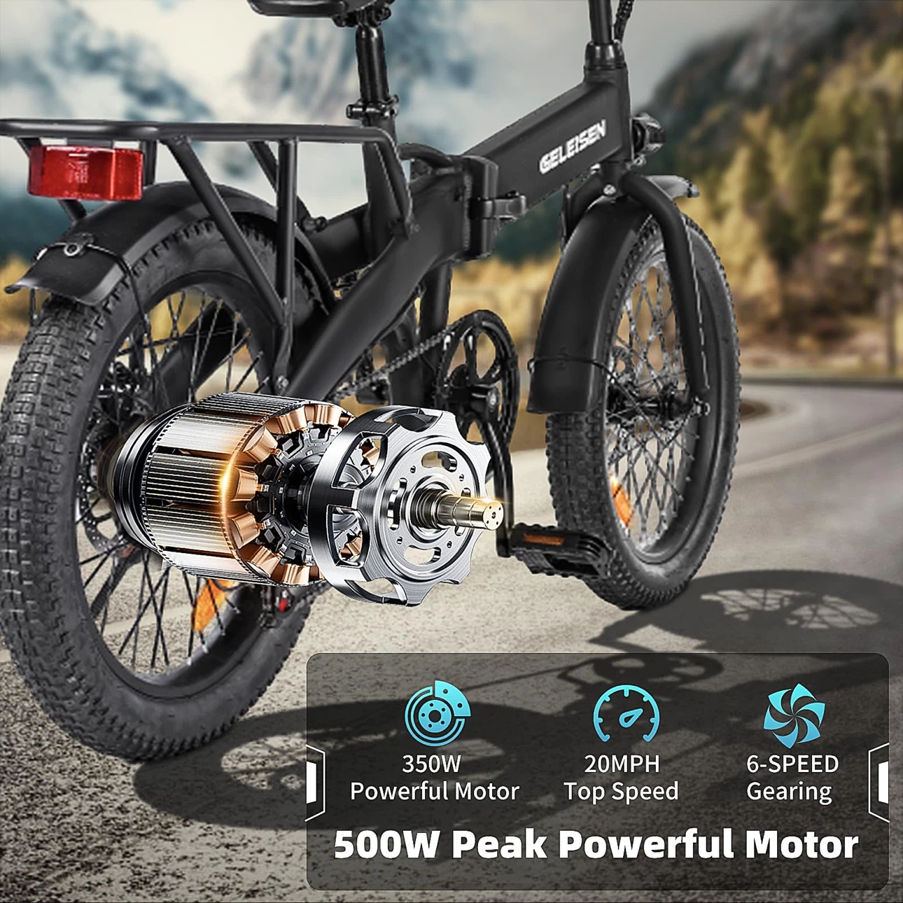 🔥Foldable Electric Bike (20” Fat Tire, 500w Peak Motor) - photo 4