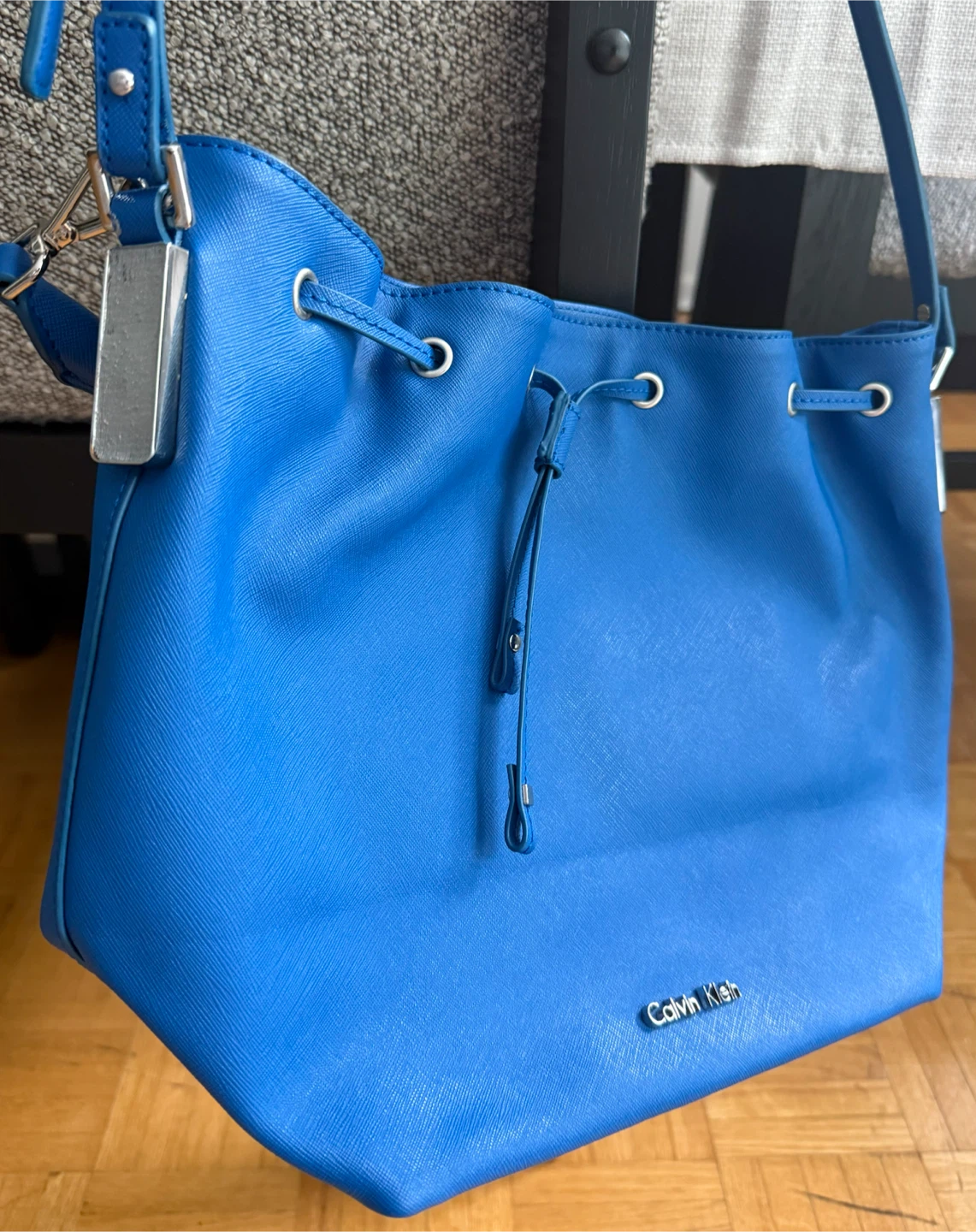 Calvin Klein Blue Bucket Bag