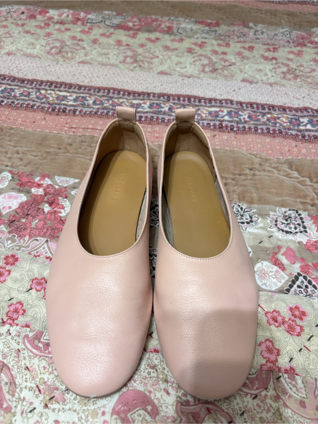 Everlane Pink Leather Ballet Flats