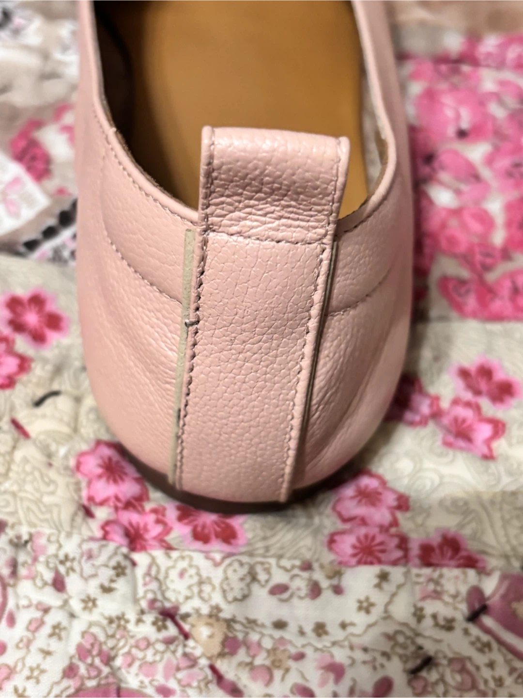 Everlane Pink Leather Ballet Flats - photo 2