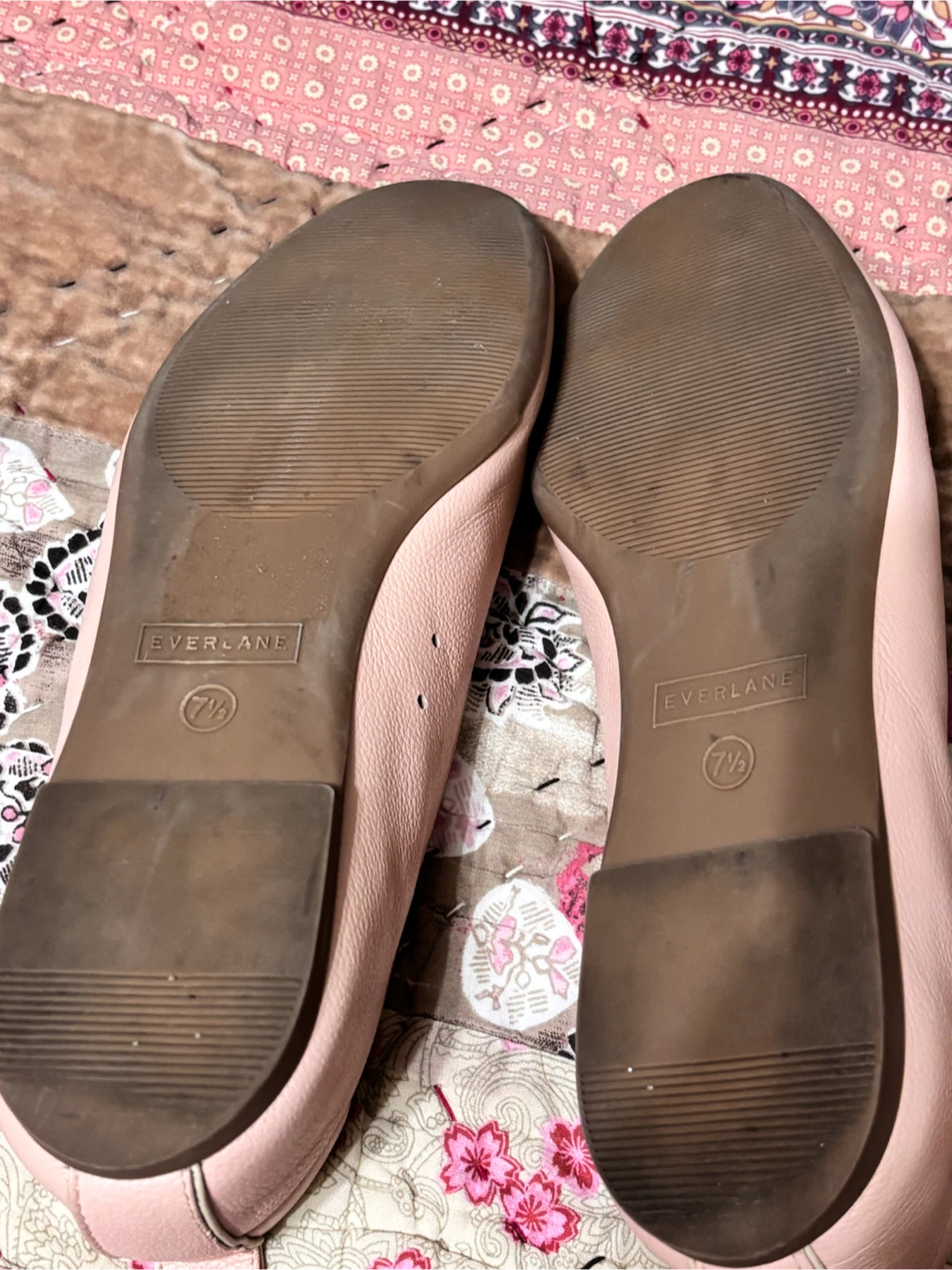 Everlane Pink Leather Ballet Flats - photo 3