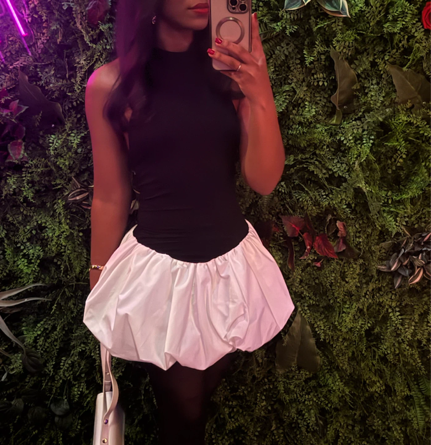 Women's Black and White Bubble dress