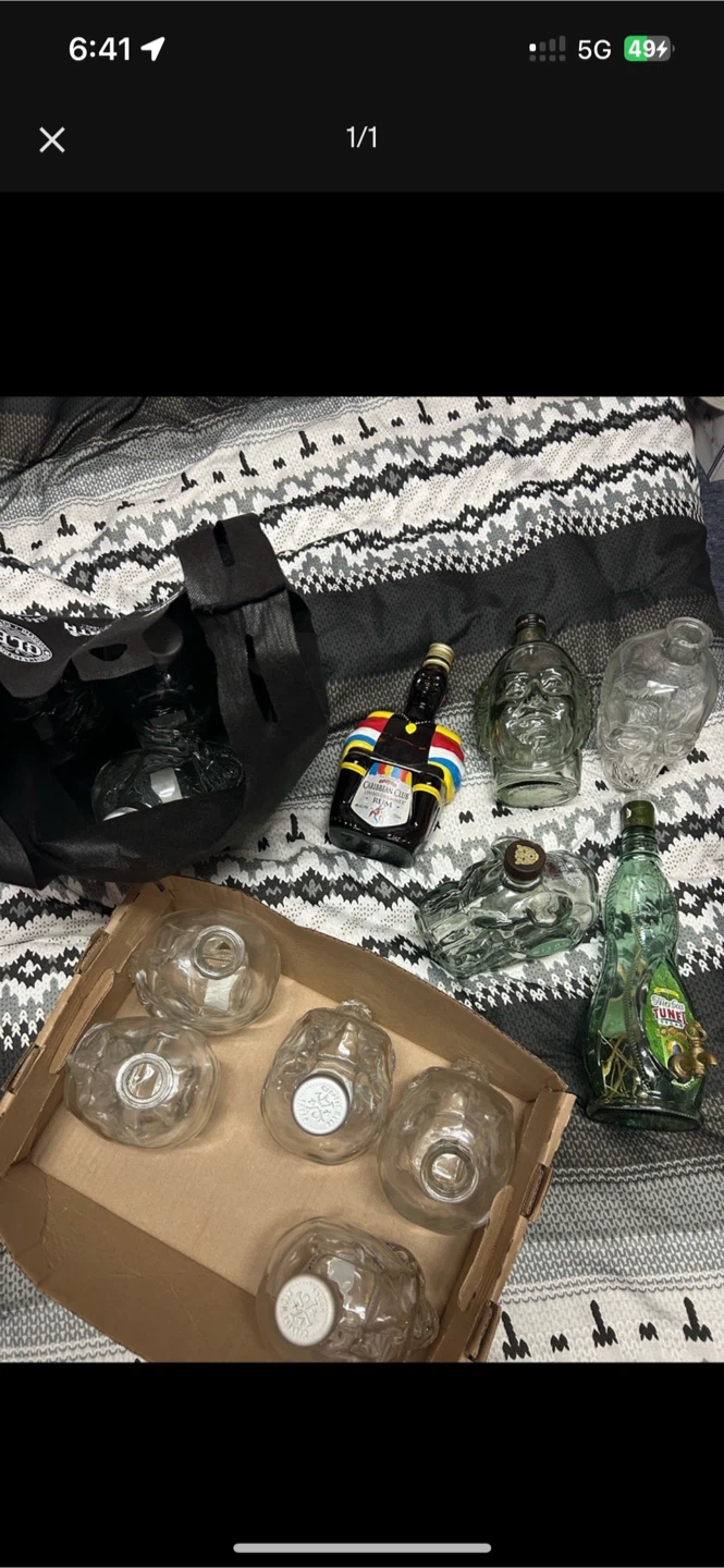 Variety of nice empty bottles
