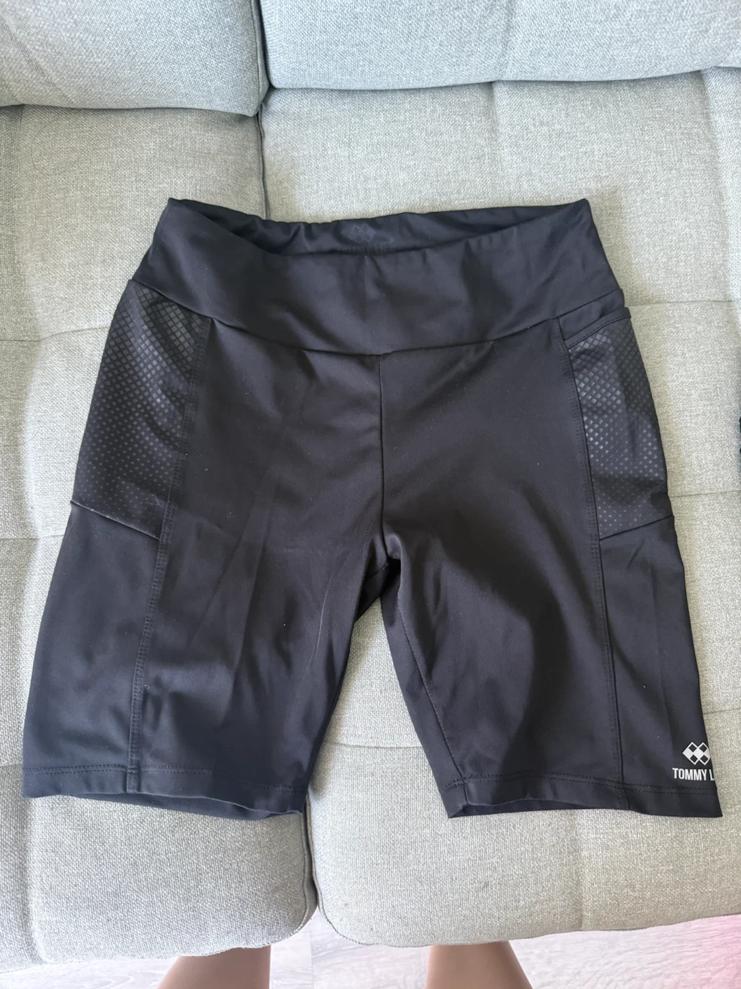 Tommy Life Black Athletic Biker Shorts