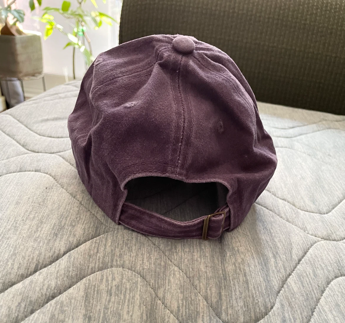 Purple Baseball Cap with White Heart Design - photo 2