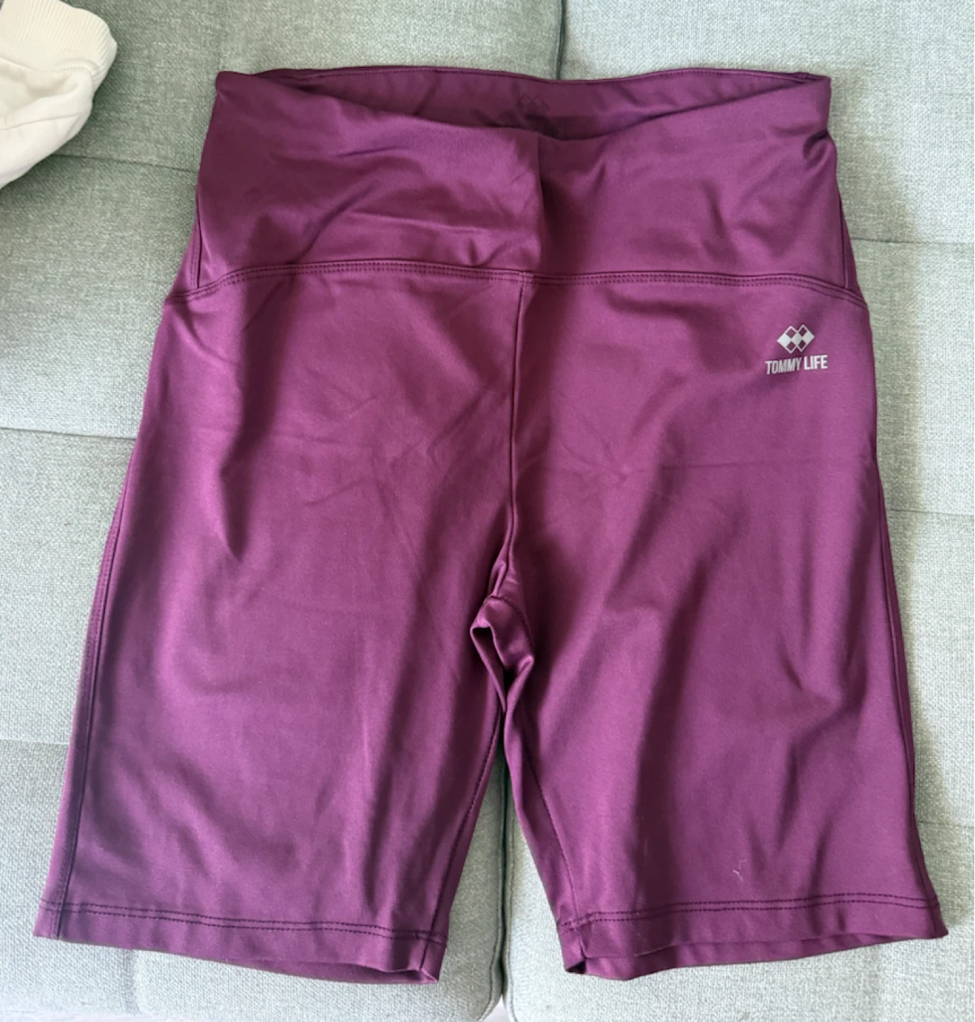 Tommy Life Burgundy Biker Shorts