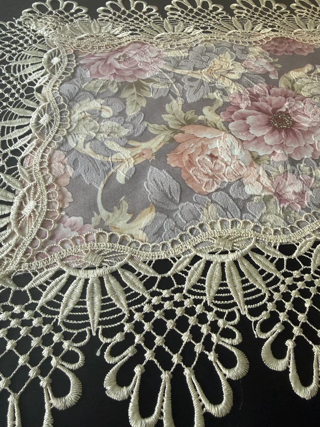 Floral Lace Table Runner Set of 2 - photo 2