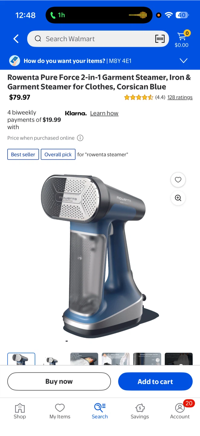 Rowenta Pure Force 2-in-1 Garment Steamer & Iron - photo 5