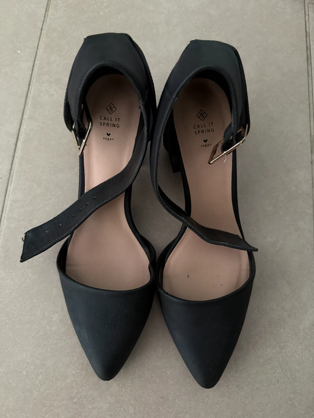 Call It Spring Black Heels Size 8