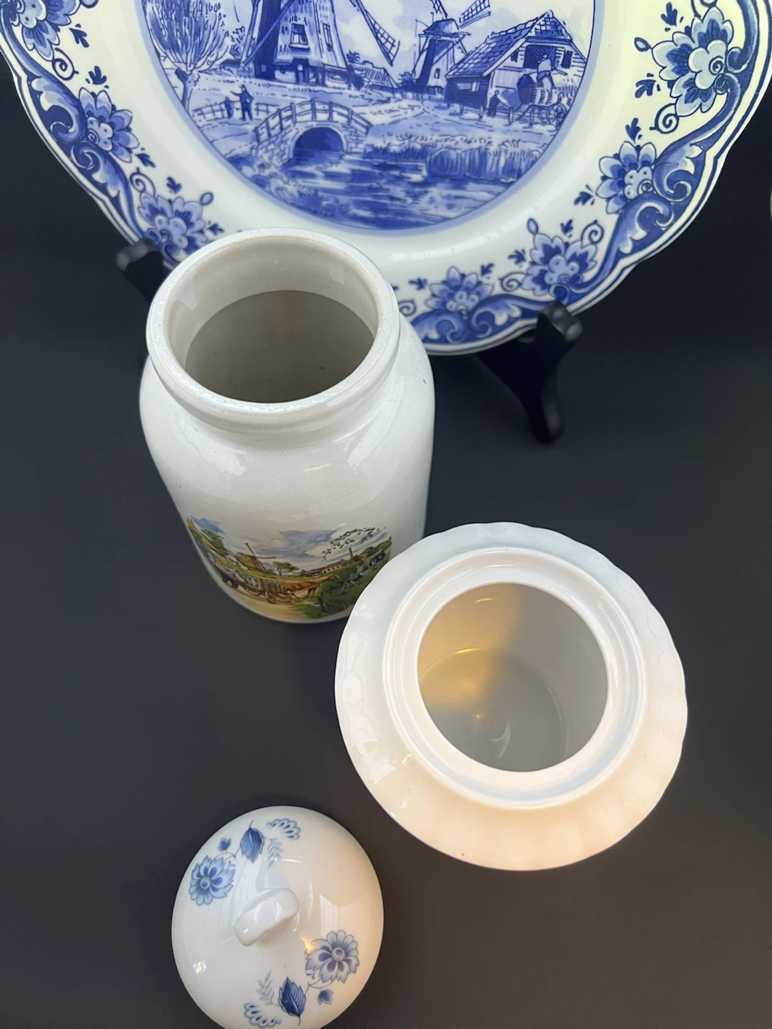 Vintage Delft Blue & Dutch Windmill Porcelain Lot - photo 2