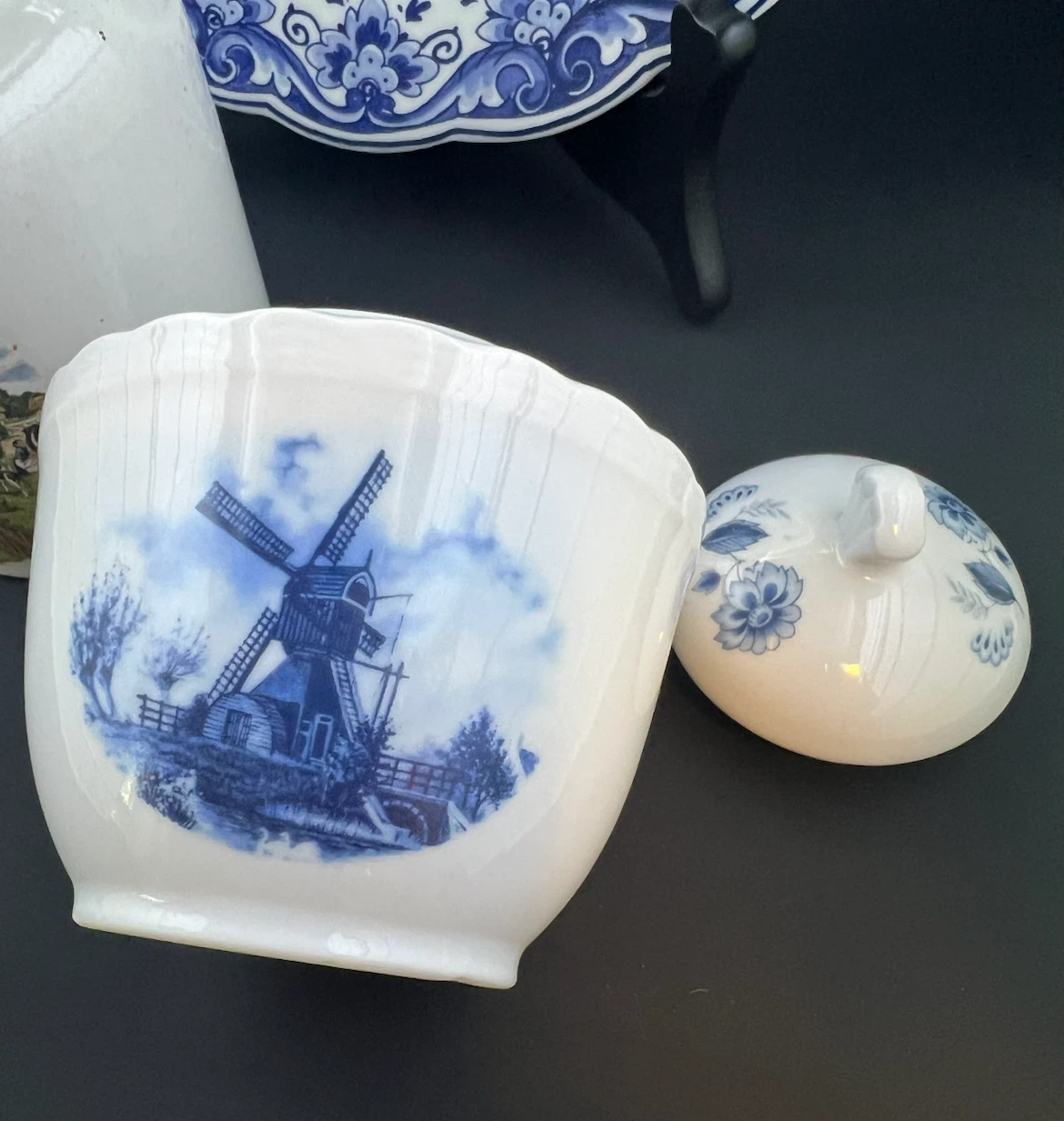 Vintage Delft Blue & Dutch Windmill Porcelain Lot - photo 4