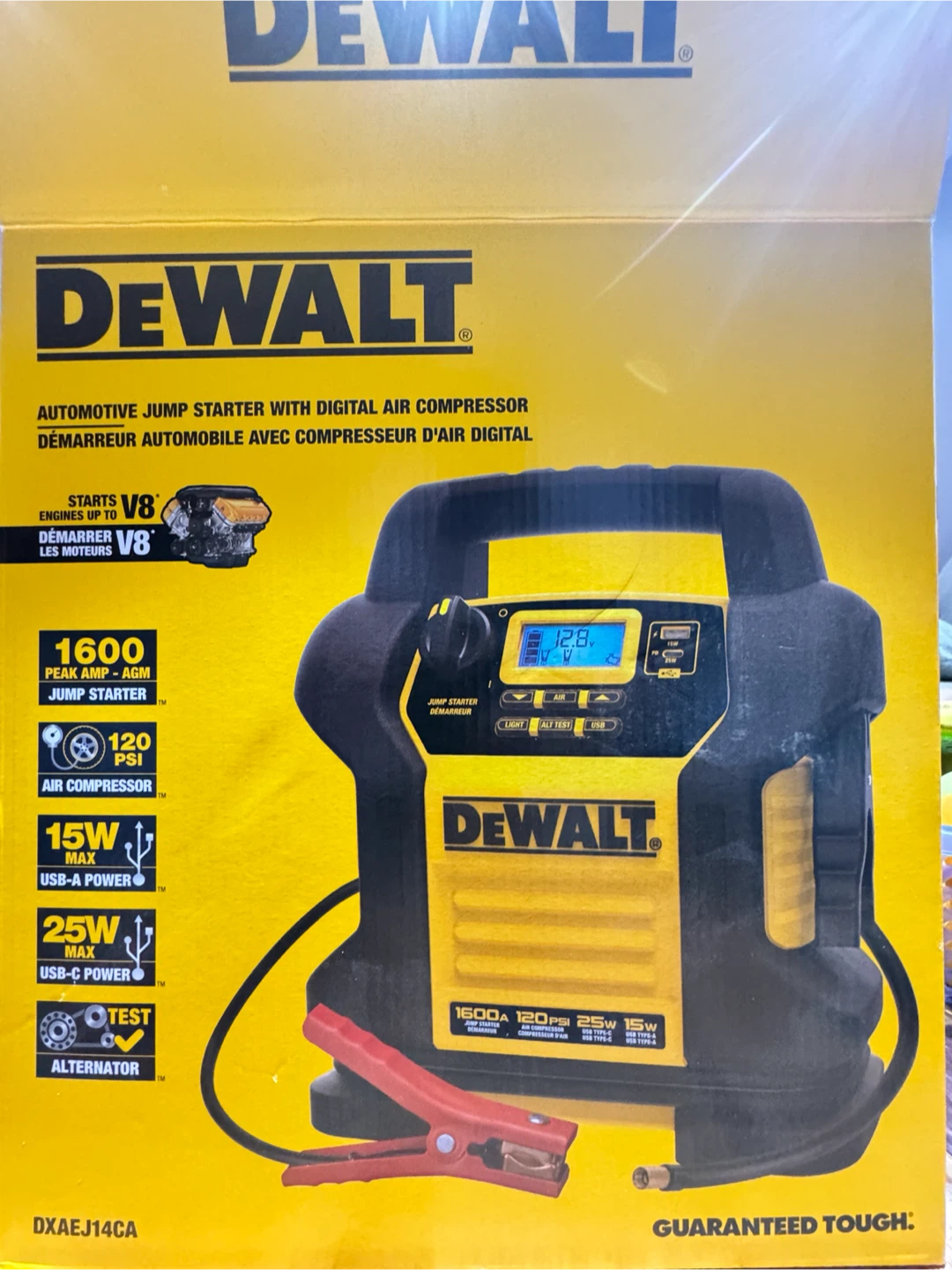 DEWALT 1600A Jump Starter with Digital Air Compressor