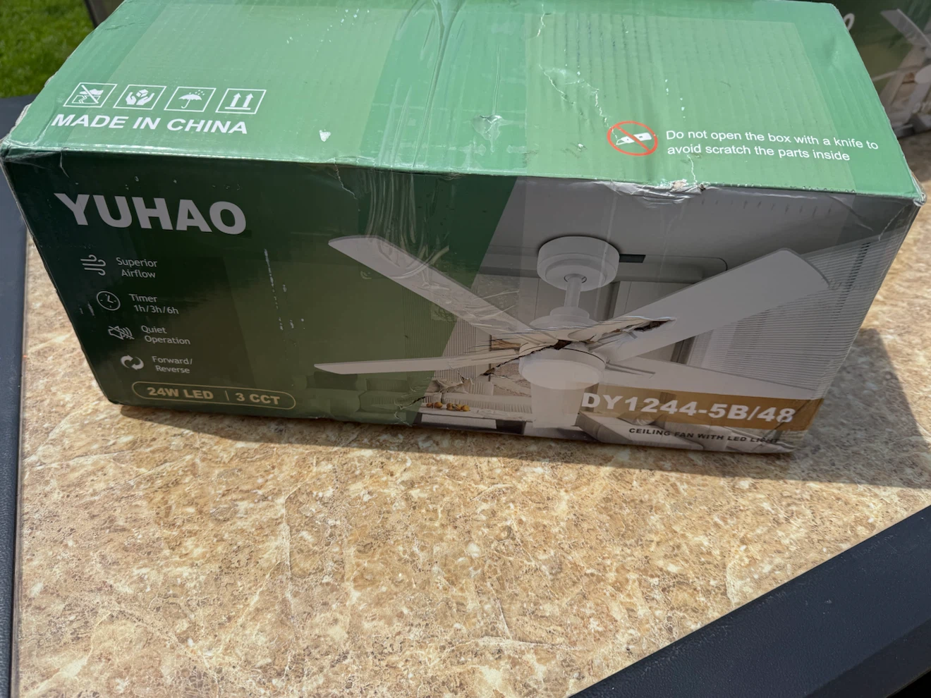 YUHAO DY1244-5B/48 Ceiling Fan with LED Light - photo 2