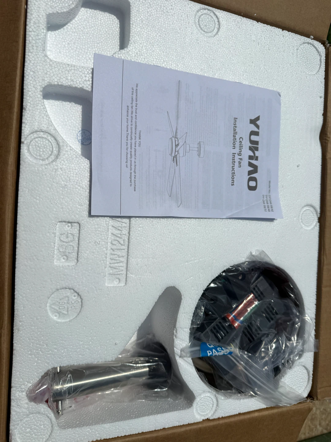 YUHAO DY1244-5B/48 Ceiling Fan with LED Light - photo 3