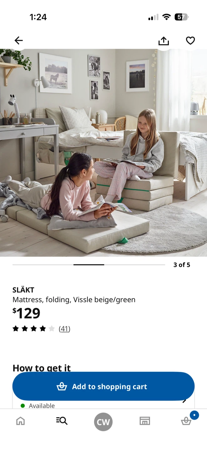 SLÄKT Folding Mattress black - photo 5
