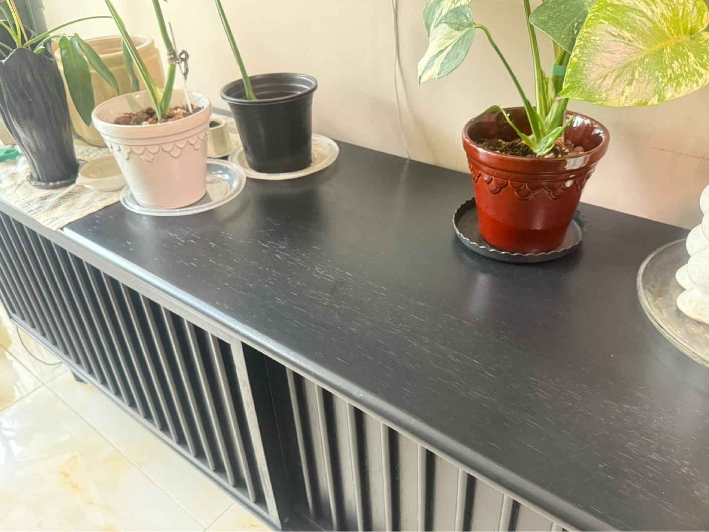 Westelm Black Slatted Media Console (67") - photo 4