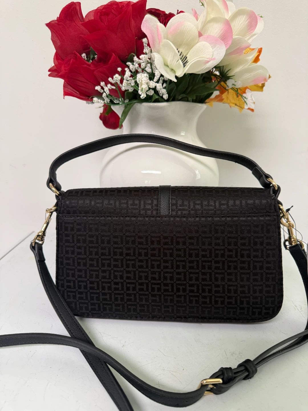 Tommy Hilfiger Black Monogram Shoulder Bag - photo 2