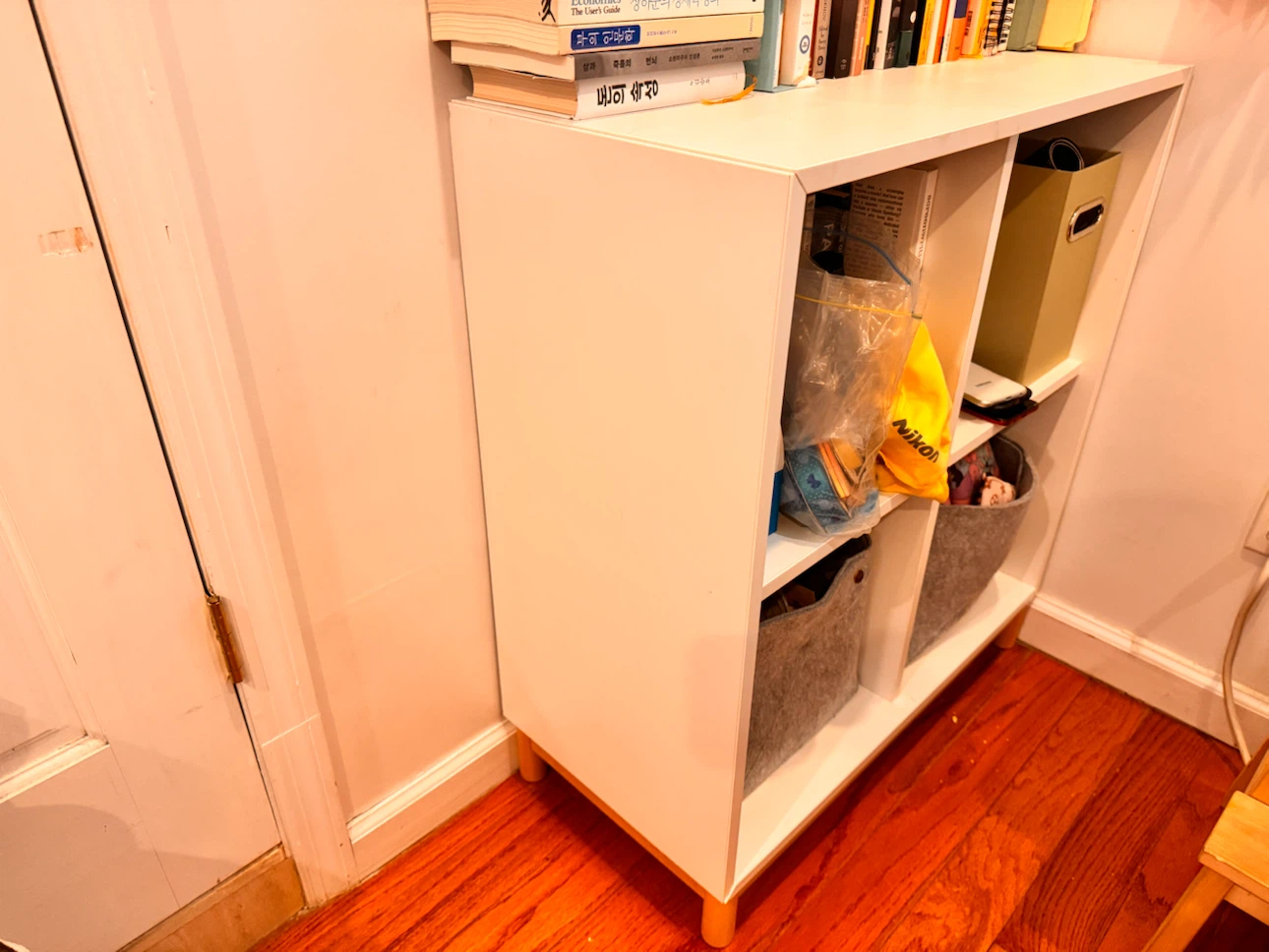 White 4-Cube Storage Shelf Unit - photo 2