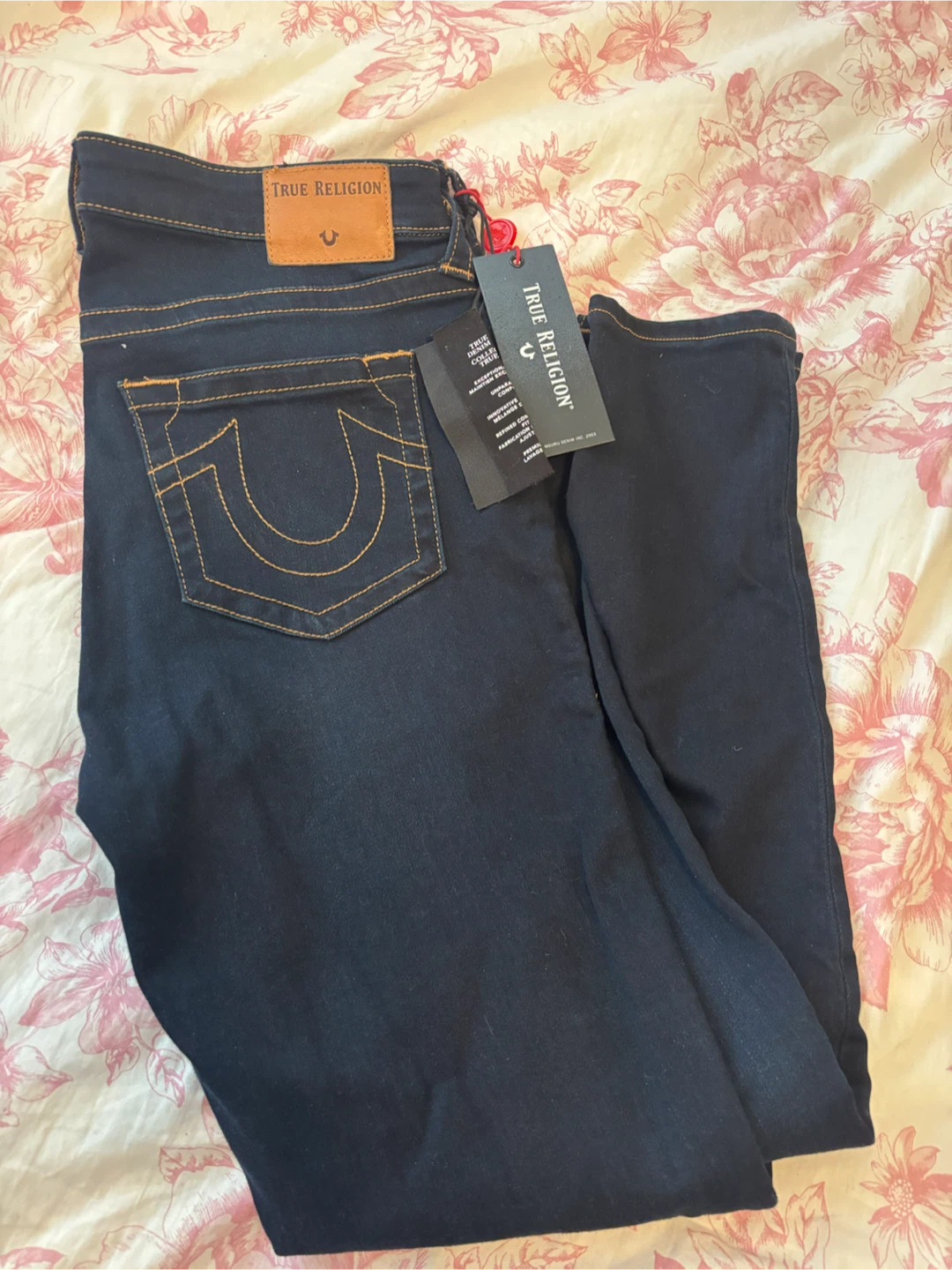 True Religion  Curvy Skinny Jeans - Dark Raindrop Wash - Size 32