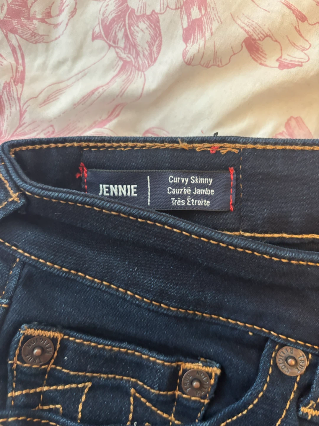 True Religion  Curvy Skinny Jeans - Dark Raindrop Wash - Size 32 - photo 3