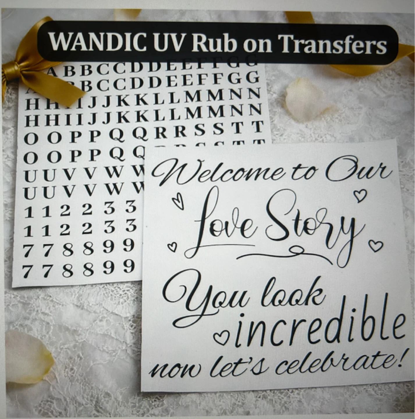 Rub on Transfers for Wedding Sign - photo 4
