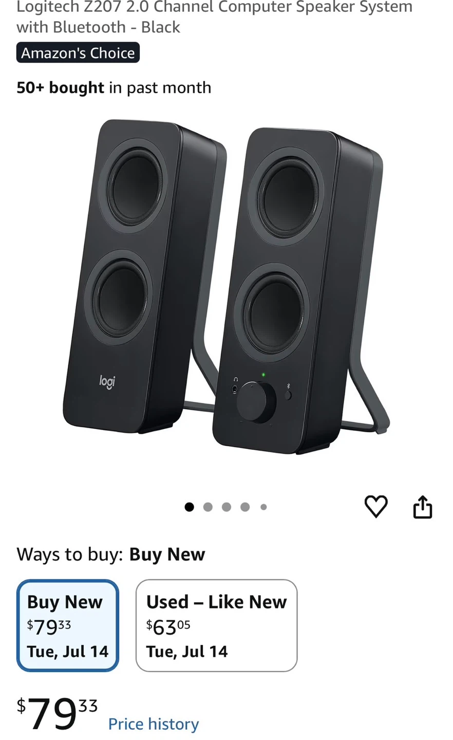 Logitech Z207 Computer Speakers - photo 2