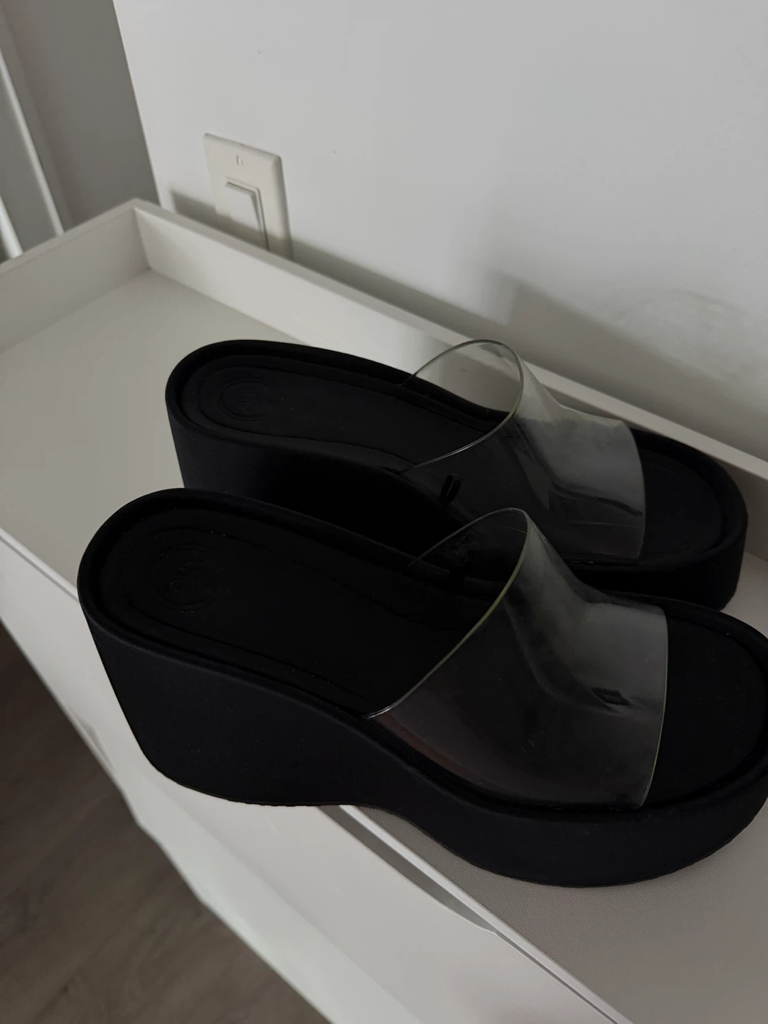 ZARA Black Platform Wedge Sandals - photo 3