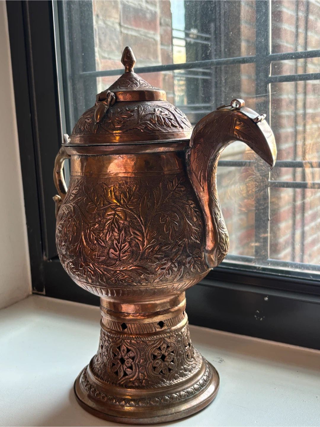 Vintage Kashmiri Copper Kettle
